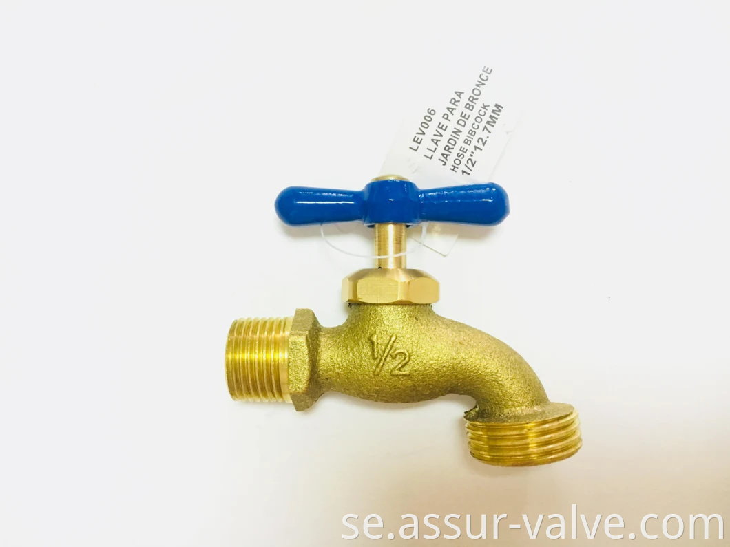 Sydamerikansk modell Zinklegering Mässing Bibcock Water Tap Faucet ASBB007